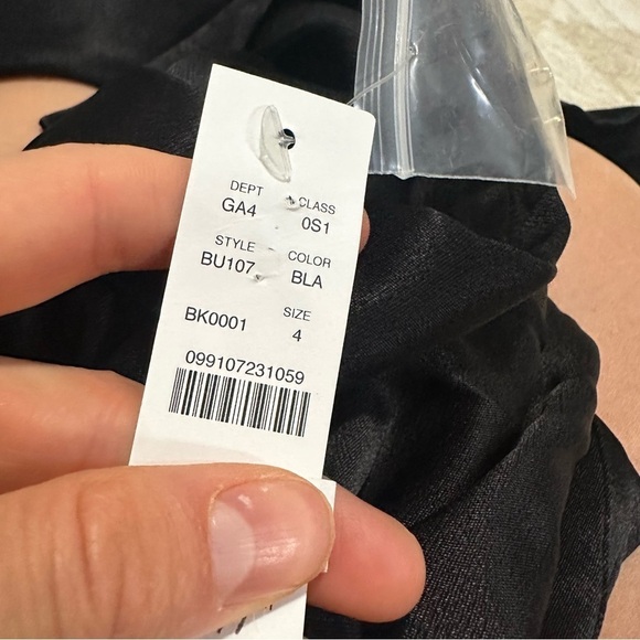 J crew Drapey shirtdress in luster crepe black - Picture 2 of 3